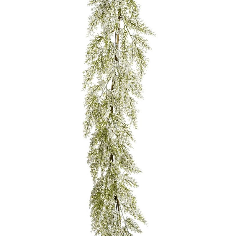 Foto van House of seasons - garland pine groen frosted l180xw12xh3cm kerst