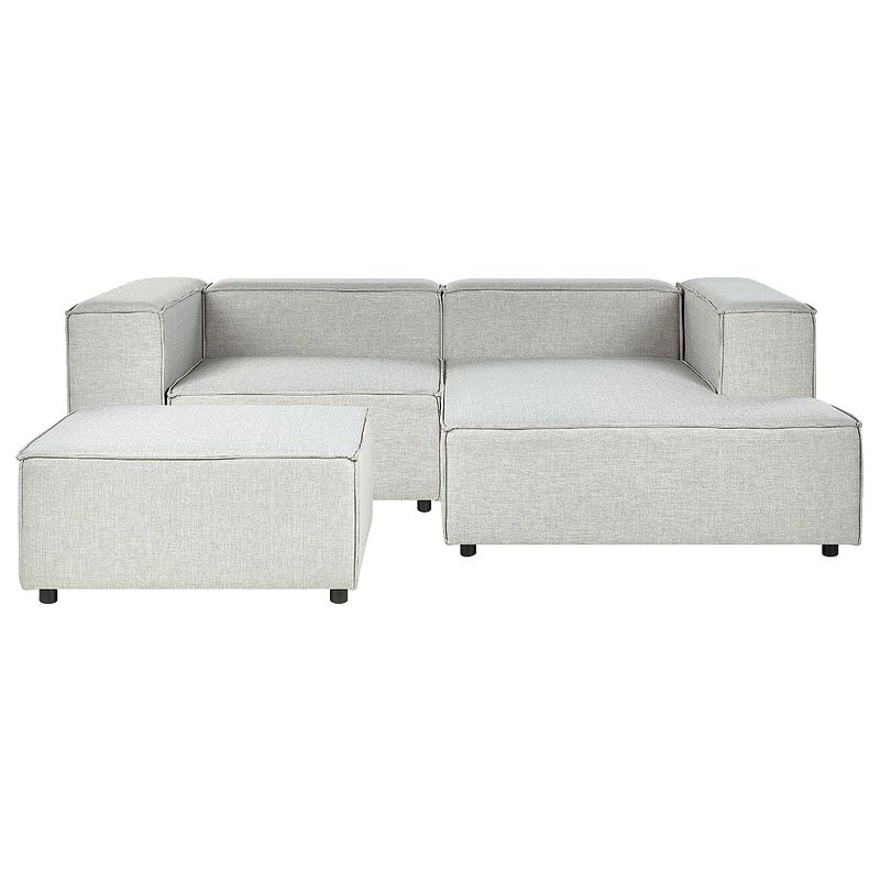 Foto van Beliani aprica - modulaire sofa-grijs-linnen