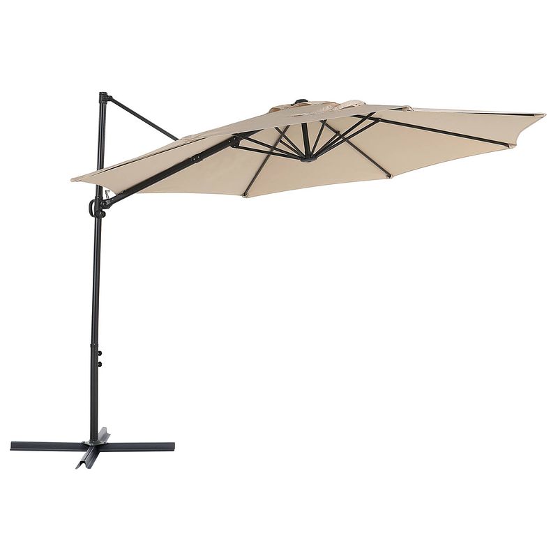 Foto van Beliani savona ii - cantilever parasol-beige-polyester