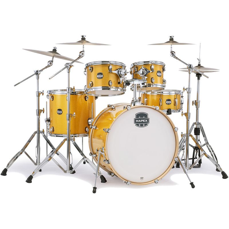 Foto van Mapex mars birch stage sunflower sparkle 5d. shellset