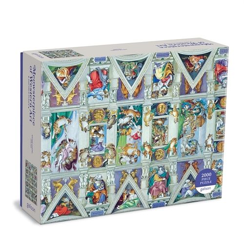 Foto van Sistine chapel ceiling meowsterpiece of western art 2000 piece puzzle - puzzel;puzzel (9780735369726)