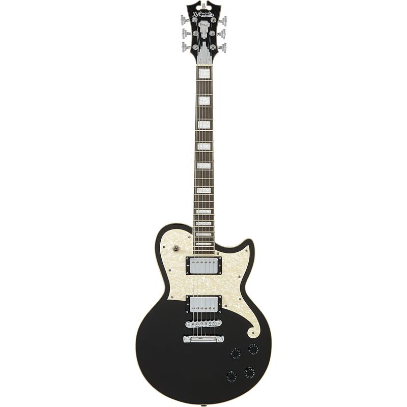 Foto van D'sangelico premier atlantic black flake elektrische gitaar met gigbag