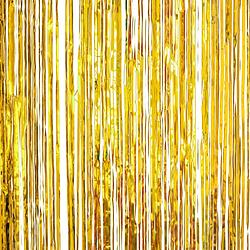 Foto van Folie deurgordijn goud metallic 200 x 100 cm - feestdeurgordijnen