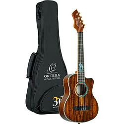 Foto van Ortega 30th anniversary series ruhz30th-bw e/a tenor ukelele met gigbag