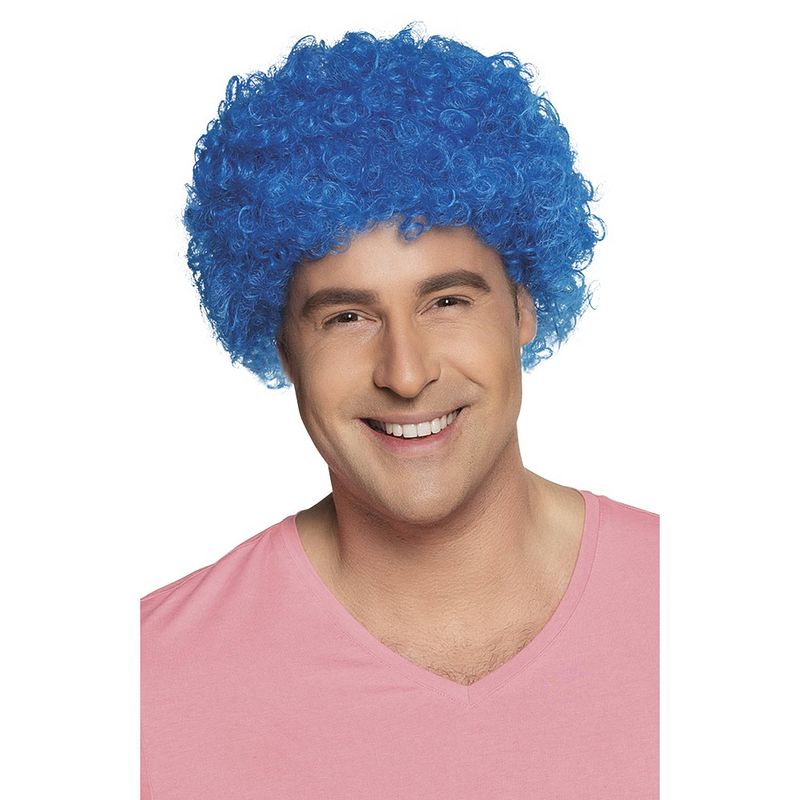 Foto van Boland pruik pop unisex blauw