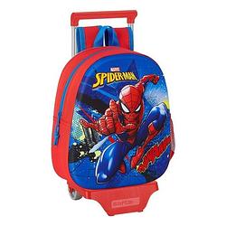 Foto van 3d-schoolrugzak met wielen spiderman (28 x 10 x 67 cm)