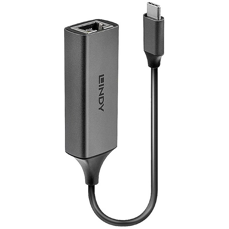 Foto van Lindy 43299 netwerkadapter 5 gbit/s usb-c® usb 3.1 (gen 1), gigabit-lan (1/2.5/5 gbit/s), rj45