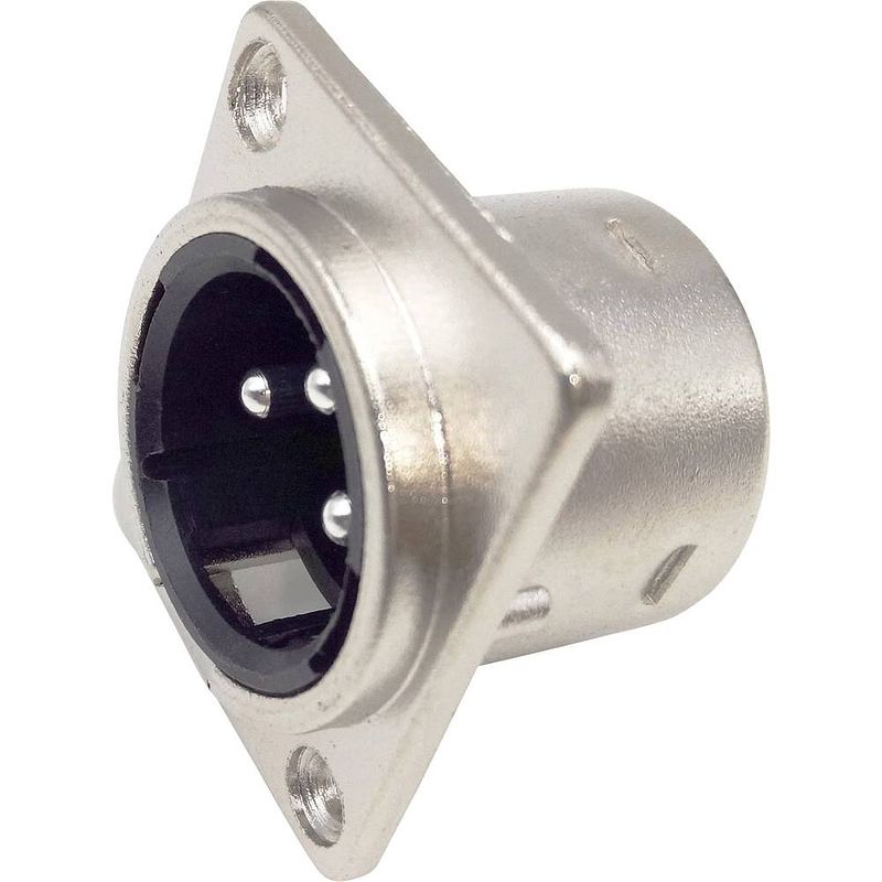 Foto van Tru components 1408818 xlr-connector flensstekker, contacten recht aantal polen: 3 zilver 1 stuk(s)