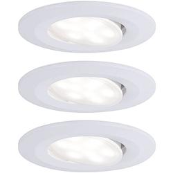 Foto van Paulmann calla led-inbouwlamp voor badkamer set van 3 stuks 19.5 w ip65 wit (mat)
