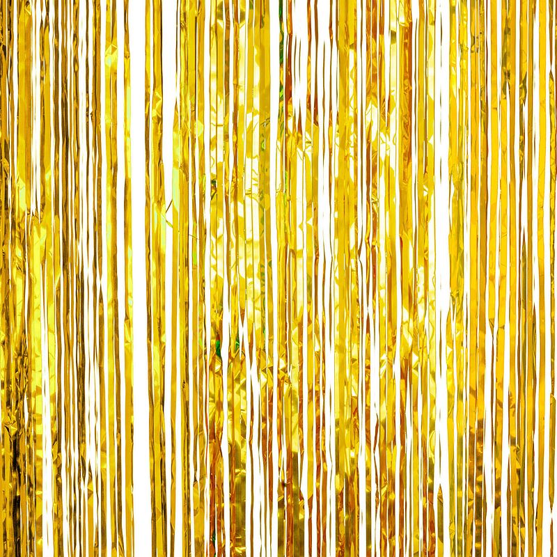 Foto van Folie deurgordijn goud metallic 200 x 100 cm - feestdeurgordijnen