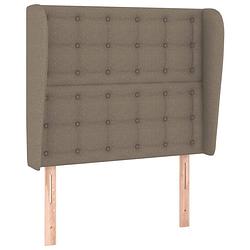 Foto van The living store klassiek hoofdbord - taupe - 103 x 23 x 118/128 cm - duurzaam materiaal