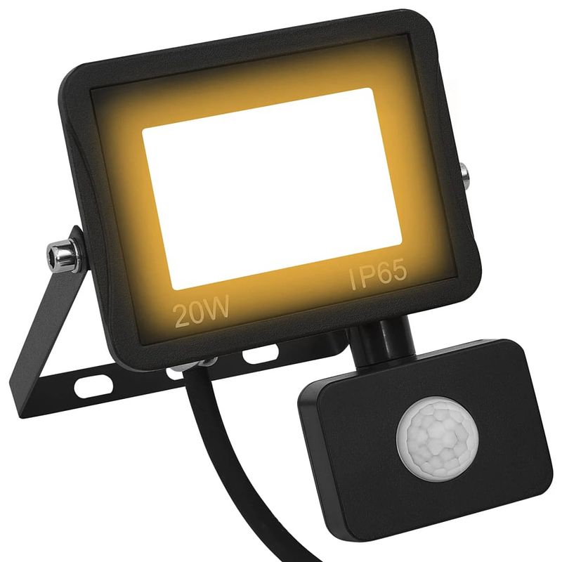 Foto van Vidaxl spotlight met sensor led 20 w warmwit