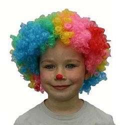 Foto van Clown verkleed pruik kinderen gekleurd - verkleedpruiken