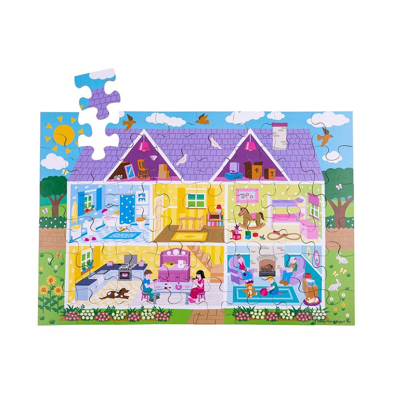 Foto van Bigjigs poppenhuis vloer puzzel (48 stuk)