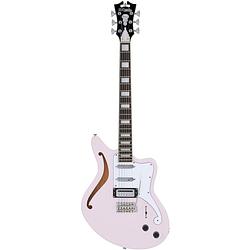 Foto van D'sangelico premier bedford sh shell pink semi-akoestische gitaar met gigbag