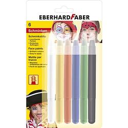 Foto van Schminkstiften eberhard faber draaibaar set 6 kleuren op blisterkaart