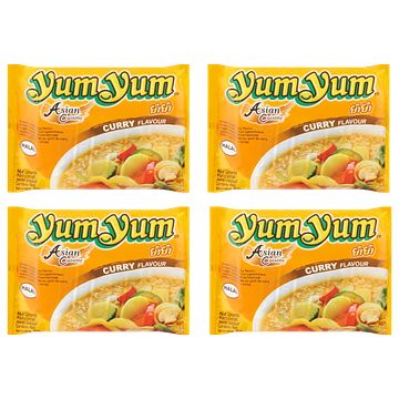 Foto van Yum yum instant noedels met kerriesmaak 4 x 60g bij jumbo