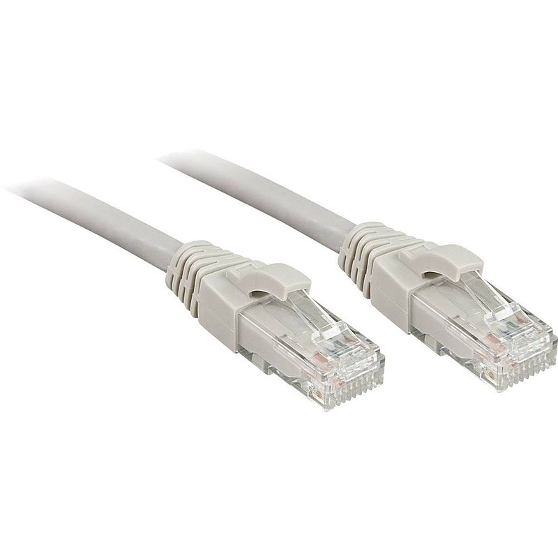 Foto van Lindy 45402 rj45 netwerkkabel, patchkabel cat 6 u/utp 1.00 m grijs snagless 1 stuk(s)