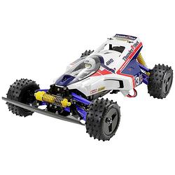 Foto van Tamiya thunder shot blauw-wit brushless 1:10 rc auto elektro buggy 4wd bouwpakket