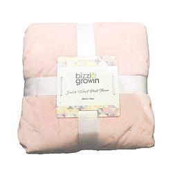 Foto van Bizzi growin deken meisjes 100 x 120 cm fluweel/katoen roze