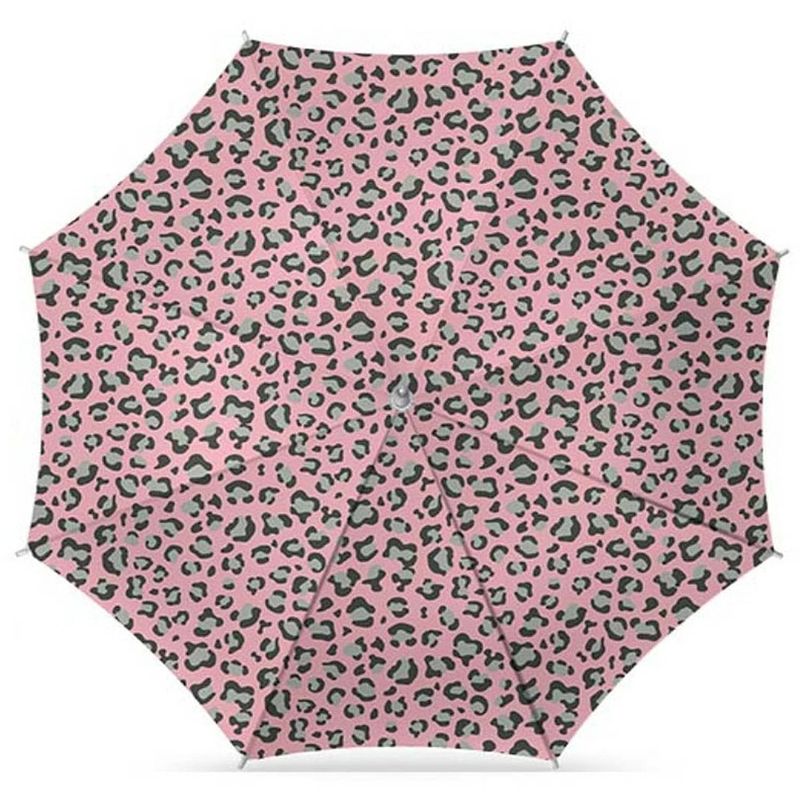 Foto van Parasol - luipaard roze print - d160 cm - uv-bescherming - incl. draagtas - parasols