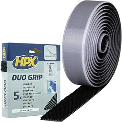 Foto van Hpx duo grip klikband dg2502 -zwart- 25mm x 2m.