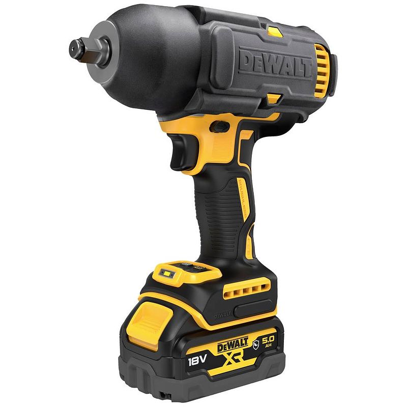 Foto van Dewalt dcf900p2g-qw accu-slagmoersleutel 18 v 5.0 ah li-ion incl. accu, incl. 2 accus, incl. lader