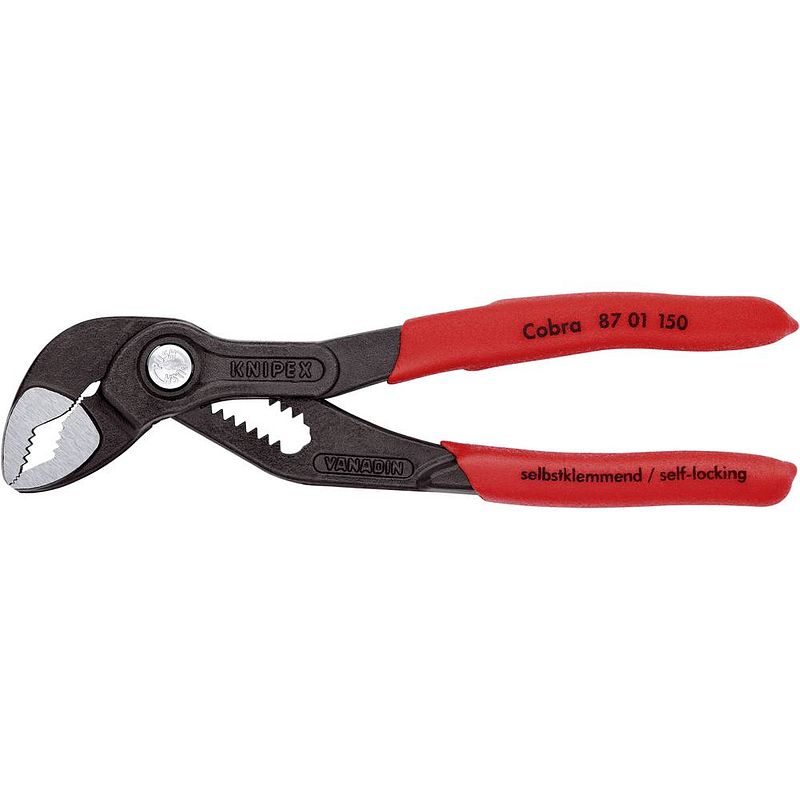 Foto van Knipex cobra 87 01 150 waterpomptang sleutelbreedte 30 mm 150 mm