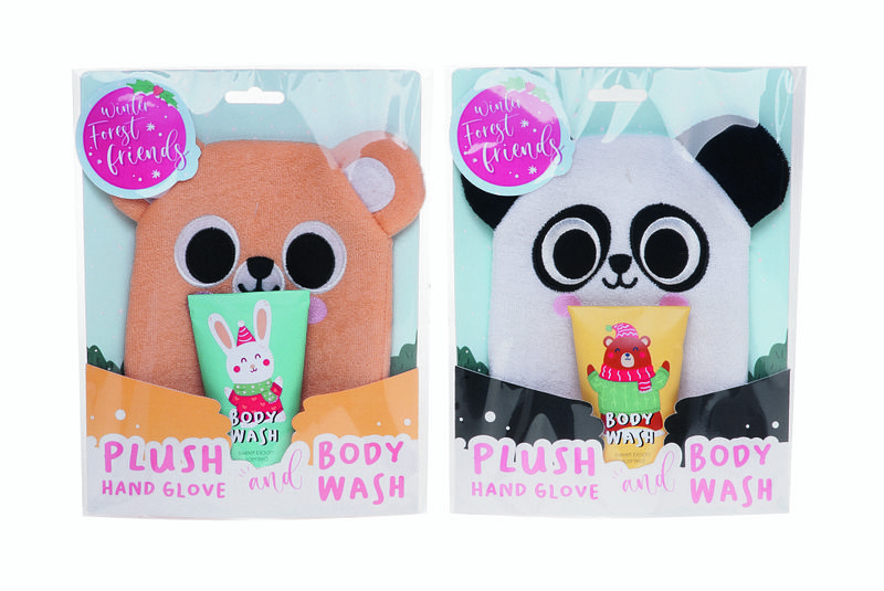 Foto van Bad & douche geschenkset winter forest friends