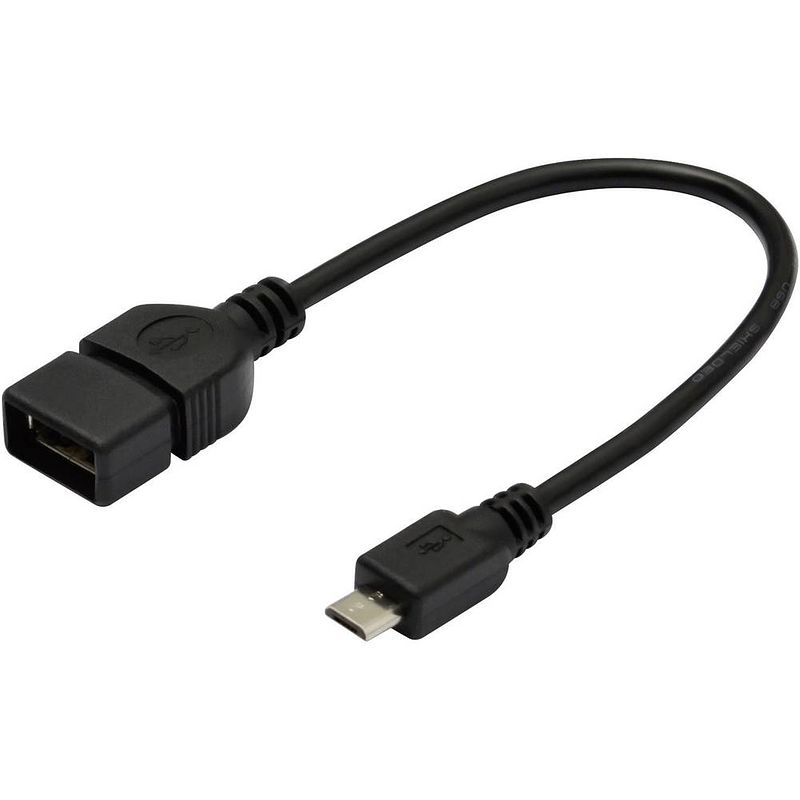 Foto van Digitus usb 2.0 adapter [1x micro-usb 2.0 b stekker - 1x usb 2.0 bus a] ak-300309-002-s