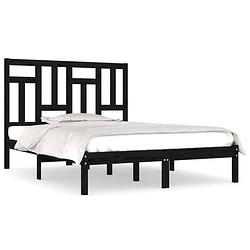 Foto van The living store houten bedframe - bedframes - 205.5 x 165.5 x 31 cm - massief grenenhout