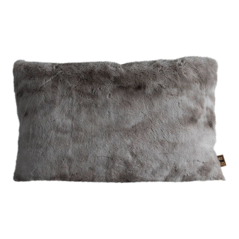 Foto van Ptmd linde grey faux fur cushion rectangle