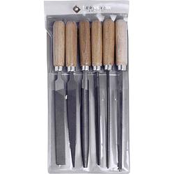 Foto van Bernstein tools 5-240 set sleutelvijlen met houten heft in etui 6-dlg. 100 mm 1 stuk(s)