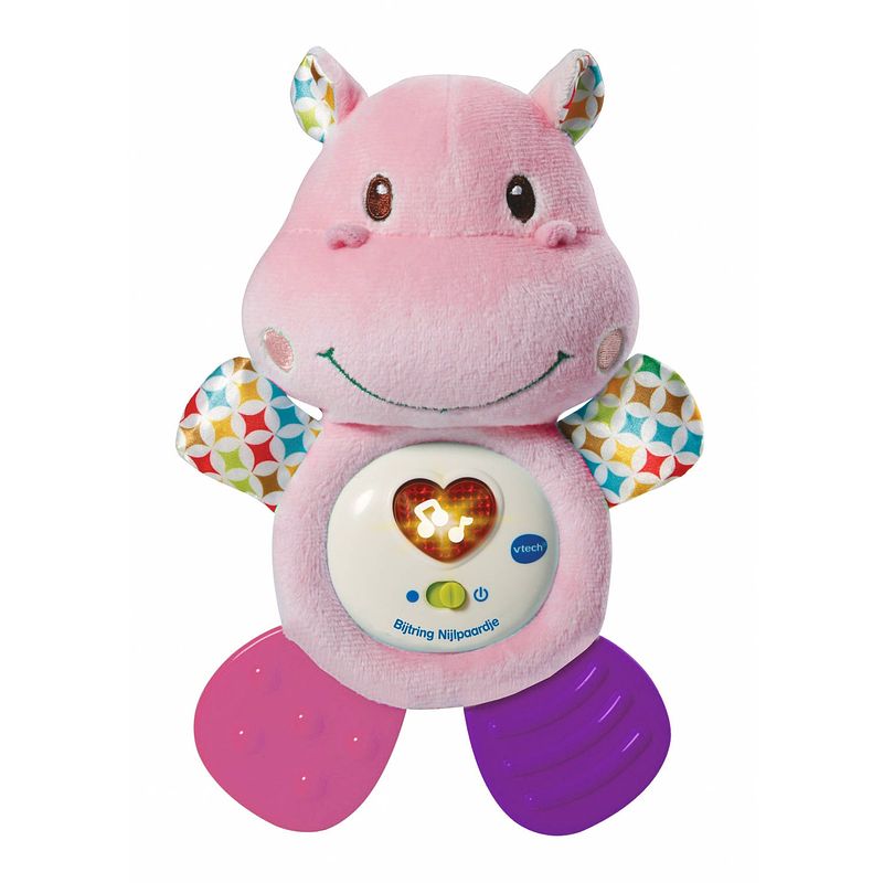 Foto van Vtech bijtring nijlpaard roze 20 cm