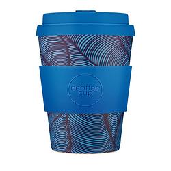 Foto van Ecoffee cup dotonburi pla - koffiebeker to go 350 ml - blauw siliconen