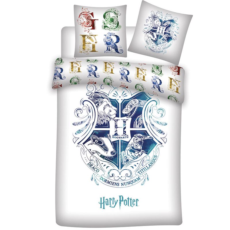 Foto van Harry potter dekbedovertrek art - eenpersoons - 140 x 200 cm - polyester