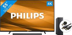 Foto van Philips 55pus7607 (2022) + soundbar + hdmi kabel