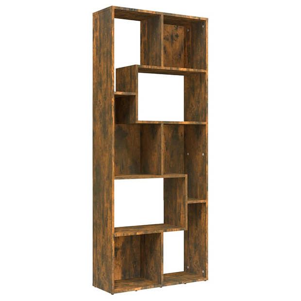 Foto van Vidaxl boekenkast 67x24x161 cm bewerkt hout gerookt eikenkleurig