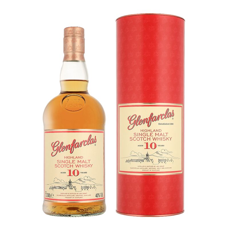 Foto van Glenfarclas 10 years 70cl whisky + giftbox