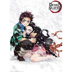 Foto van Abystyle demon slayer tanjiro & nezuko snow poster 38x52cm