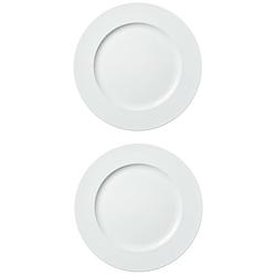Foto van 4x stuks diner borden/onderborden wit 33 cm - onderborden