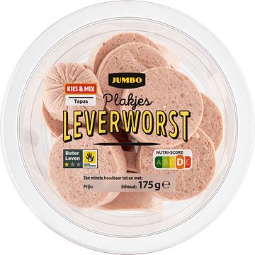 Foto van Jumbo plakjes leverworst 175g aanbieding bij jumbo | 3 voor 6.00