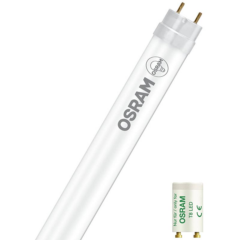 Foto van Osram - led tl buis t8 met starter - substitube value em 840 - 60cm - 7.6w - natuurlijk wit 4000k