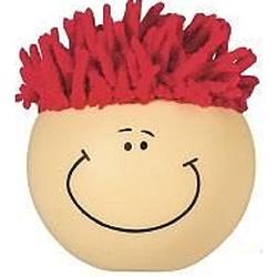 Foto van Brunnen stressbal warhoofd 6 cm rood