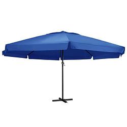 Foto van Vidaxl parasol met aluminium paal 500 cm azuurblauw