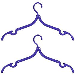 Foto van Proplus inklapbare kledinghanger 42 cm blauw 2 stuks