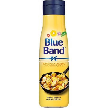 Foto van Blue band iedere dag vloeibare bakboter vegan en 100% plantaardig fles 500ml bij jumbo