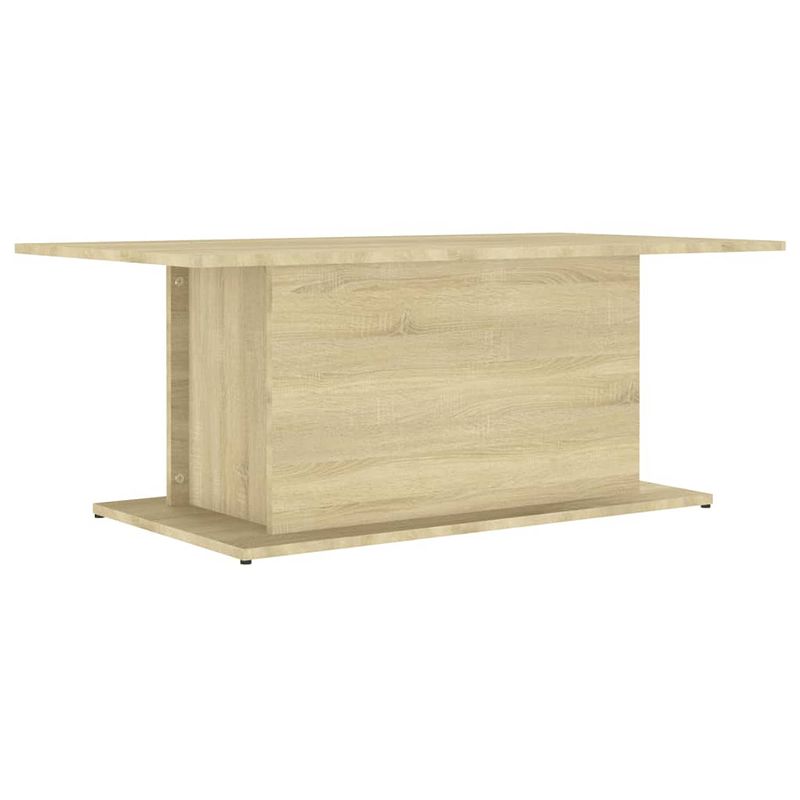 Foto van The living store banktafel sonoma eiken - spaanplaat - 102 x 55.5 x 40 cm - stevig en duurzaam