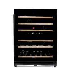 Foto van Vinata wijnklimaatkast premium met zwarte deur - 51 flessen