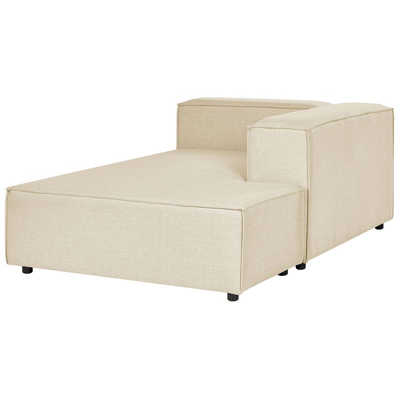 Foto van Beliani aprica - chaise longue-beige-linnen